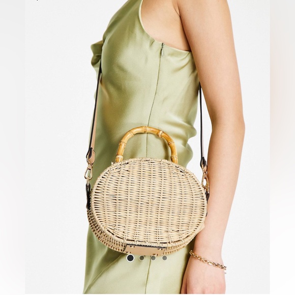 Top Shop wicker straw crossbody bag - Picture 6 of 6